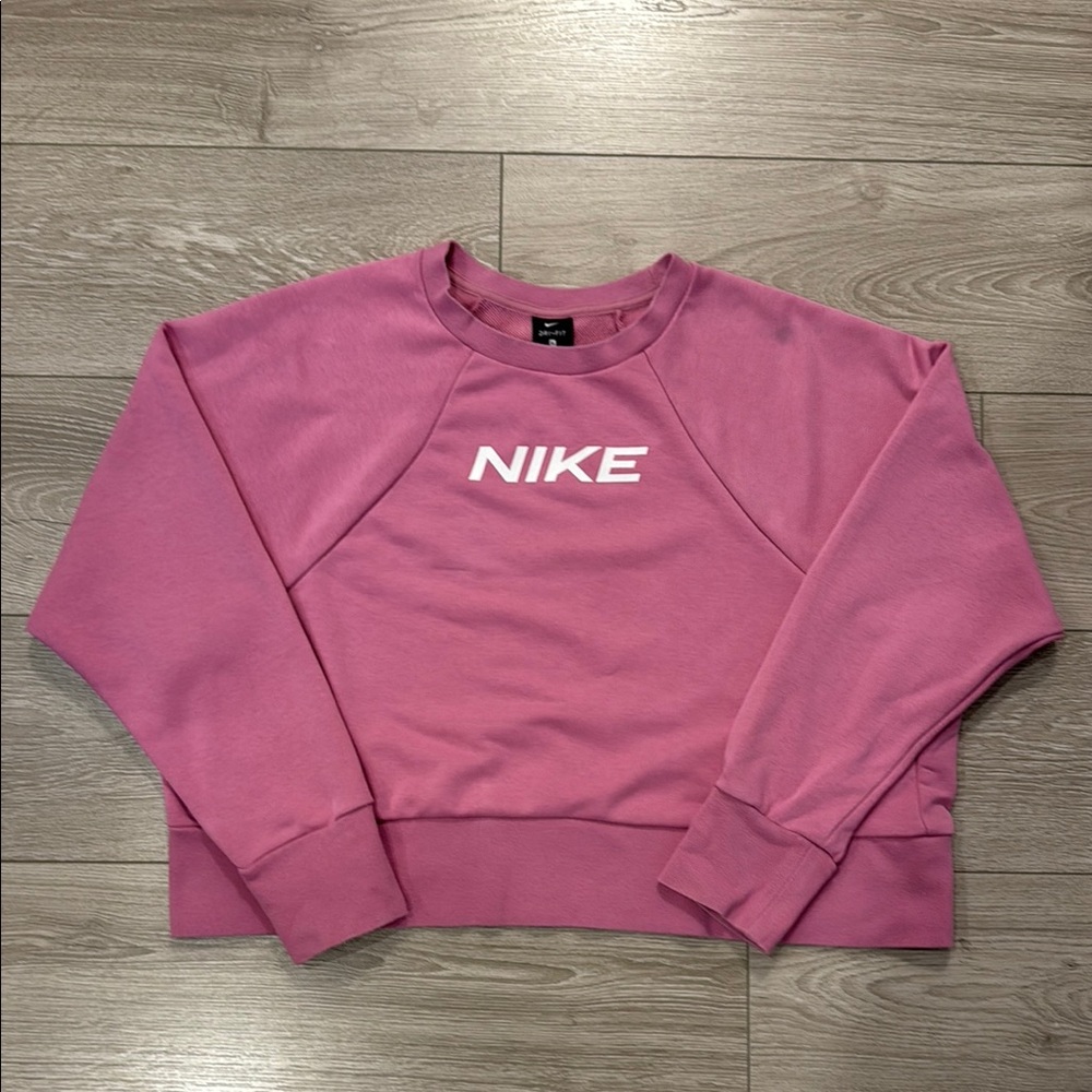 Nike Pink Crew Neck Sweater with Long Sleeves